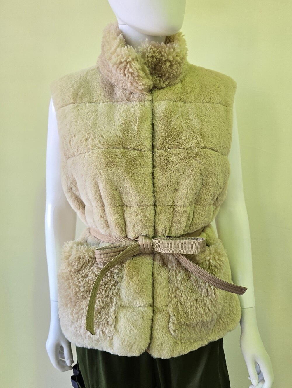 Monlcer Tie Button Up Vest